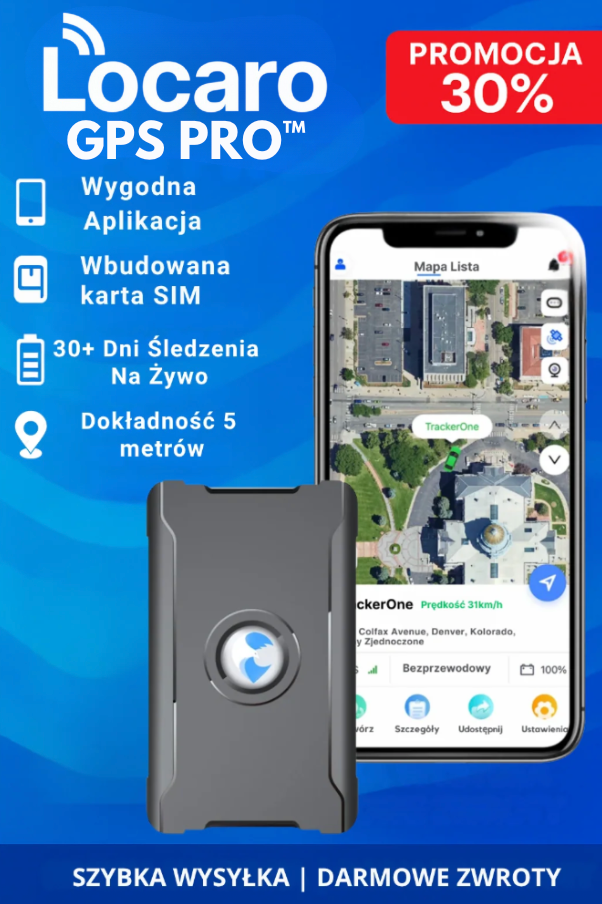 Lokalizator GPS Locaro Pro™ – śledzenie na żywo, aplikacja, prosty montaż!